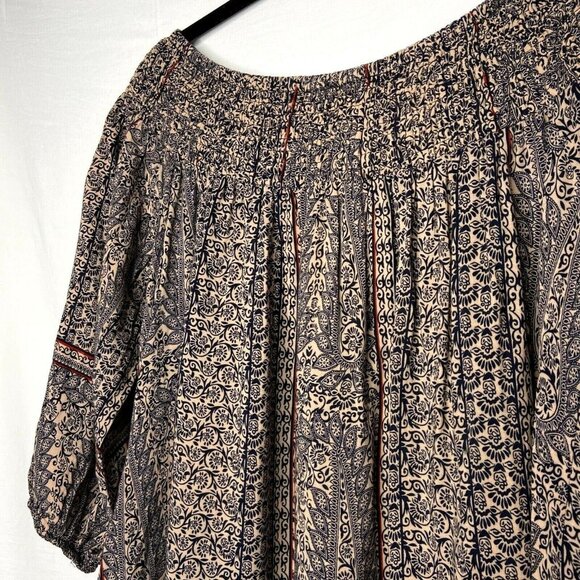 Anthropologie Vanessa Virginia Augusta Boho Blouse Size Small off the shoulder - Picture 11 of 11